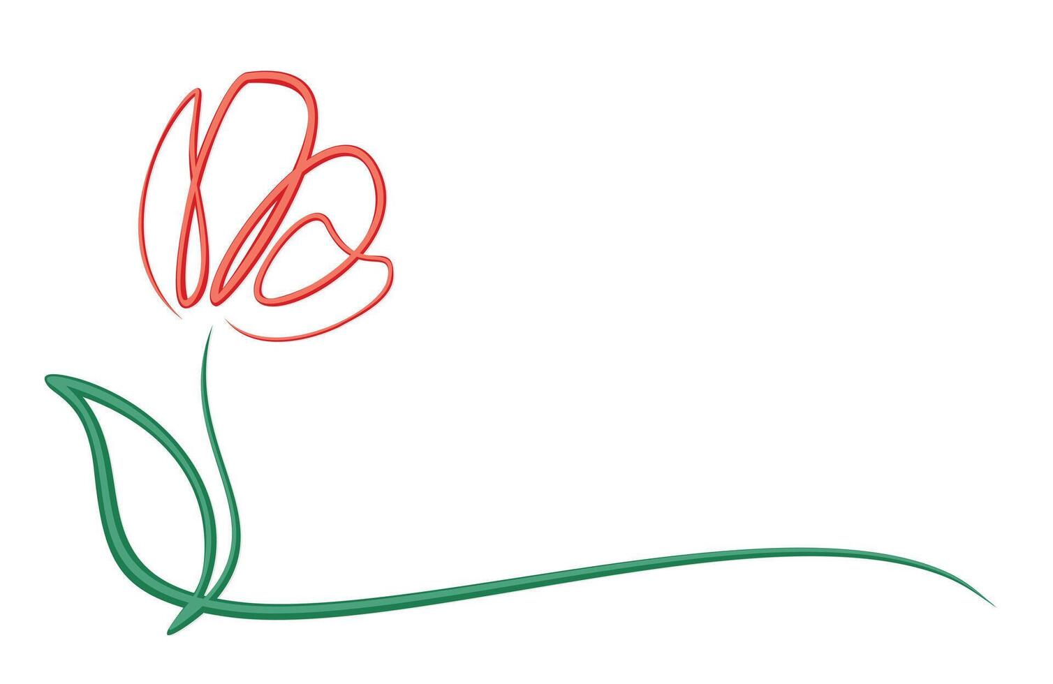 Symbol of tulip. vector