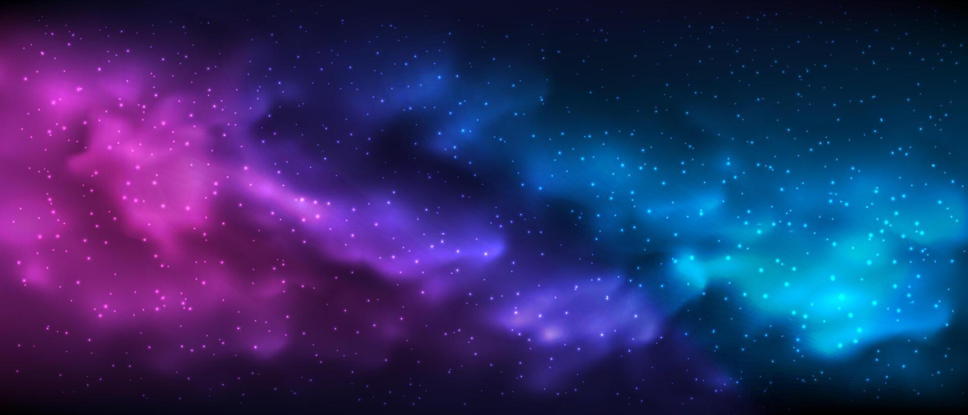 Colorful cosmic background with stars vector