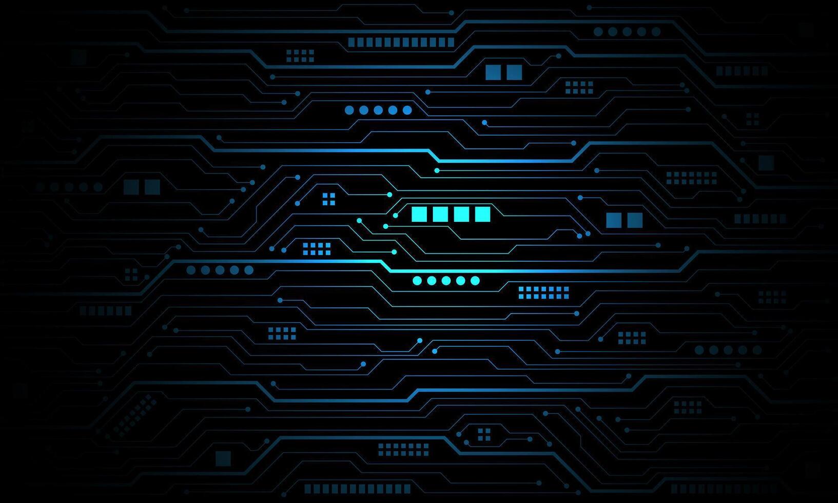 Circuit board design with glowing details. vector