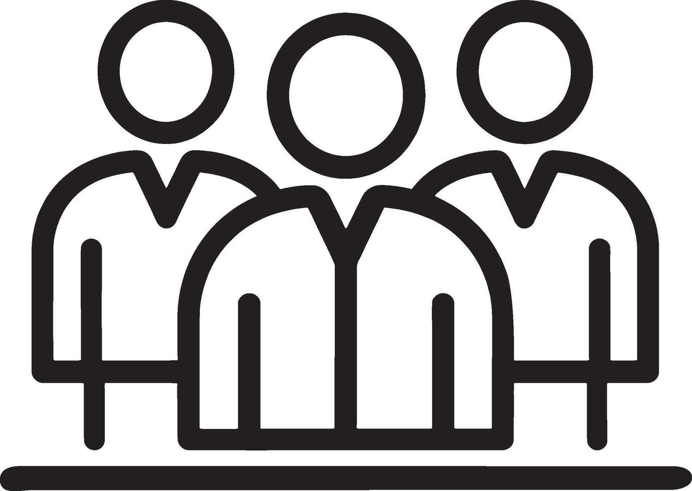 Group of People Icon of Team, Users, or Audience Symbol for Business, Social, and Community Concepts vector