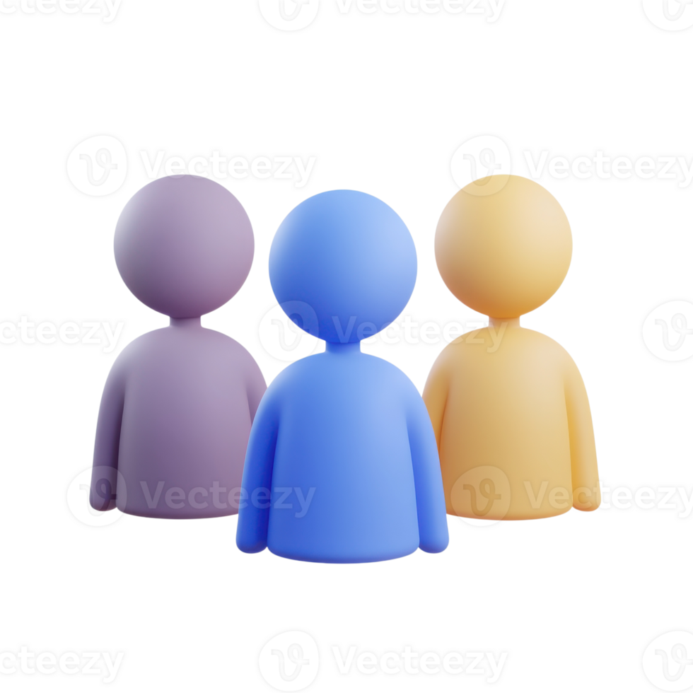 Three abstract figures on transparent background png
