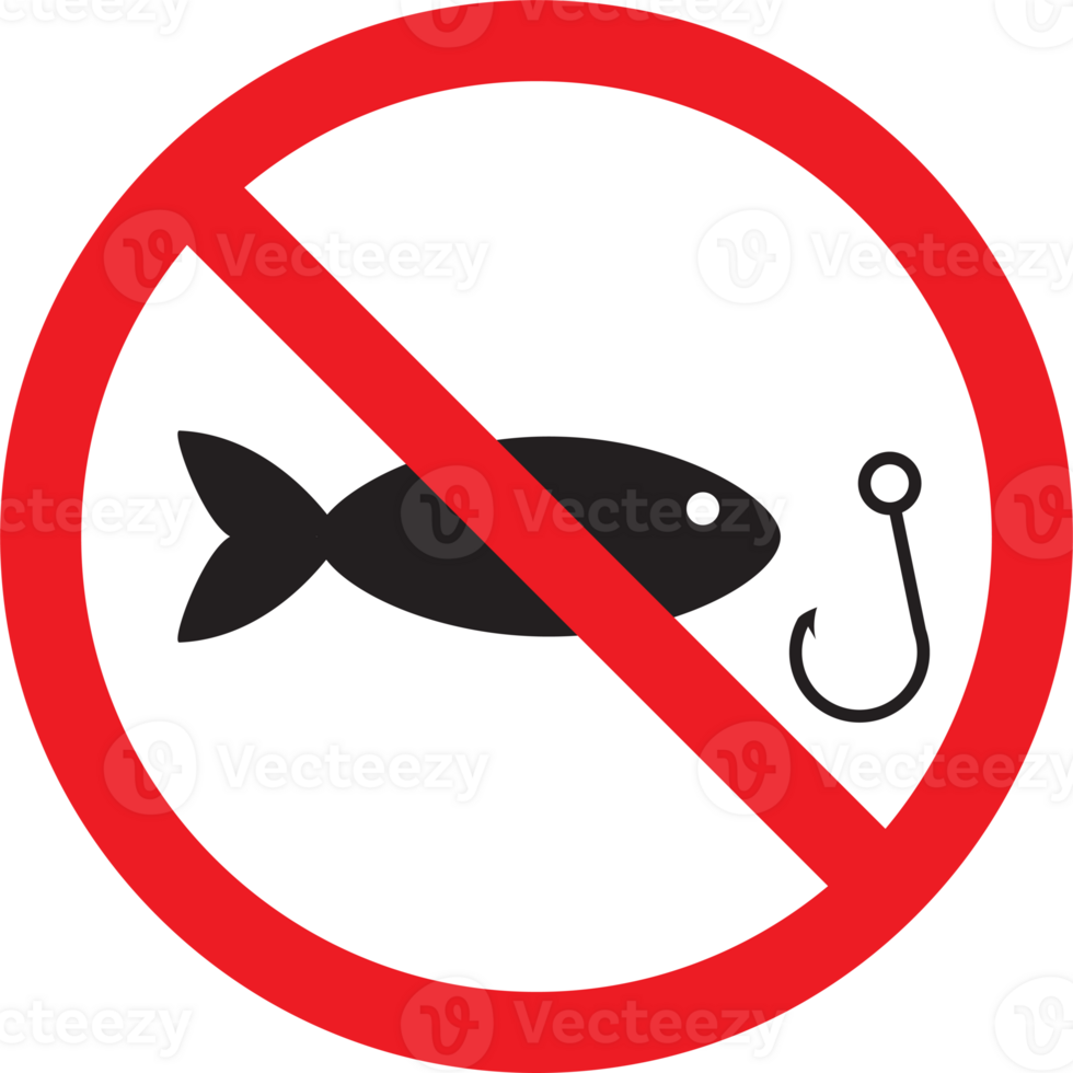 No Fishing sign. icon for graphic design, logo, web site, social media, mobile app, ui illustration png