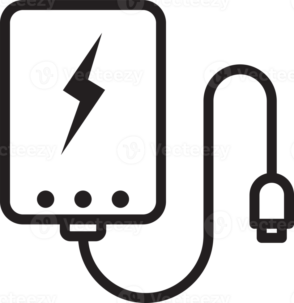 power bank outline icon for your web design, logo, UI. illustration png