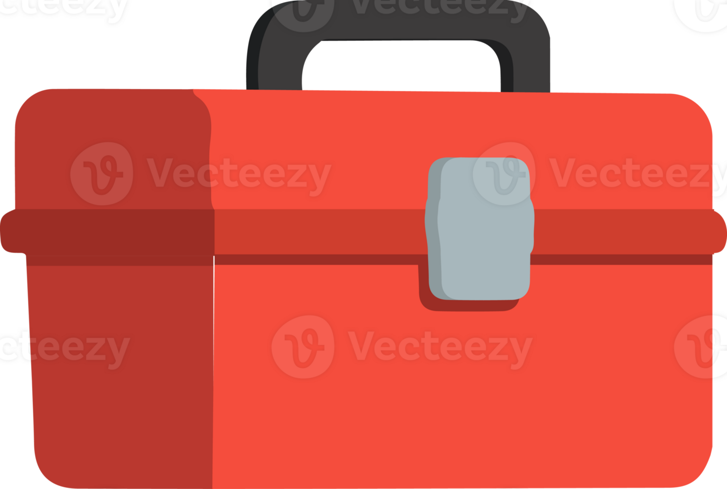 A red toolbox with a handle png