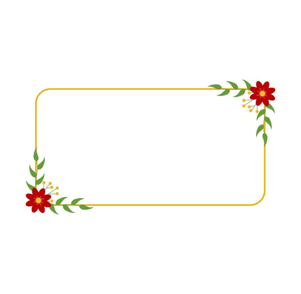Romantic Floral Border Frame for Wedding or Celebration vector