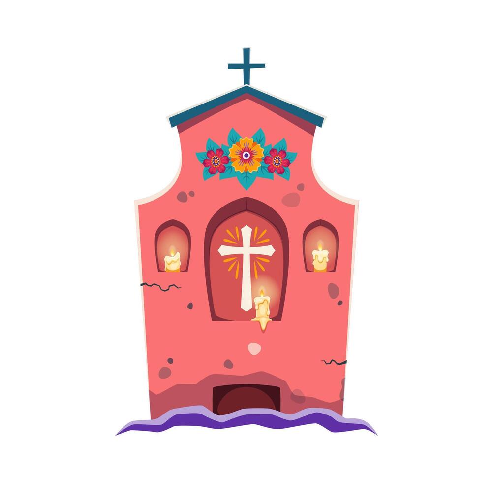 Day of the Dead font cemetery grave letter A vector
