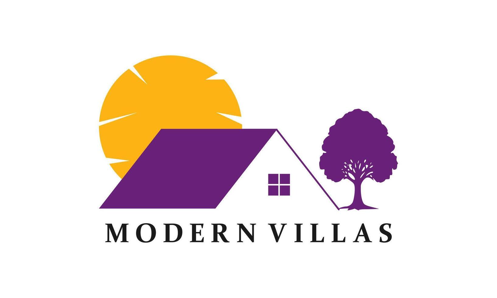 Luxury Villas Unique Design Logo Template vector