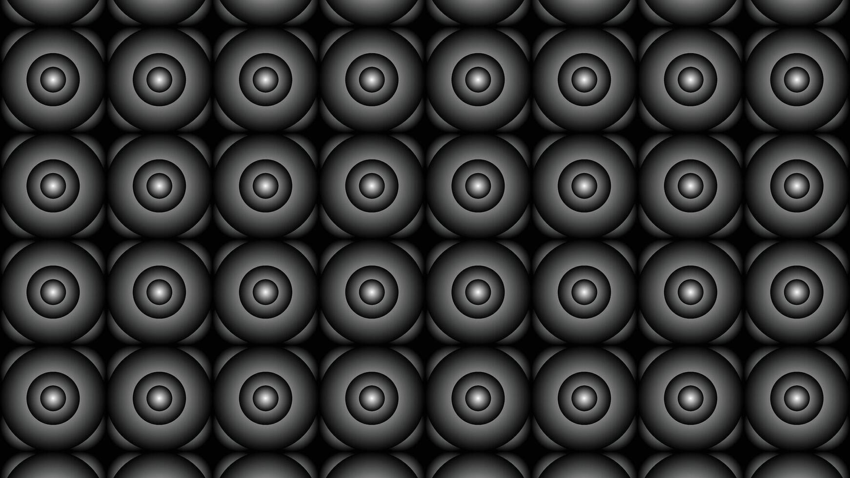 Abstract black and white gradient glow effect background with geometric round circles web wallpaper illustration. vector