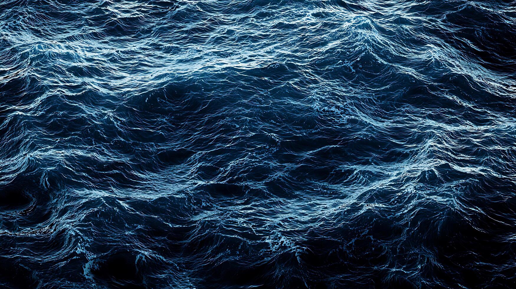 Deep Blue Ocean Waves A High-Resolution Image of the Sea's Surface. photo