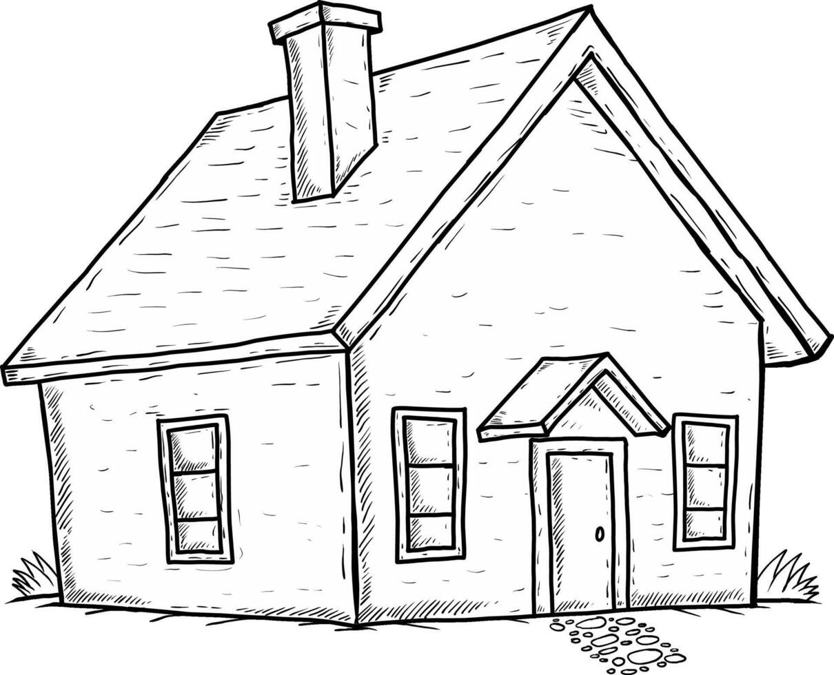 house line drawing vector