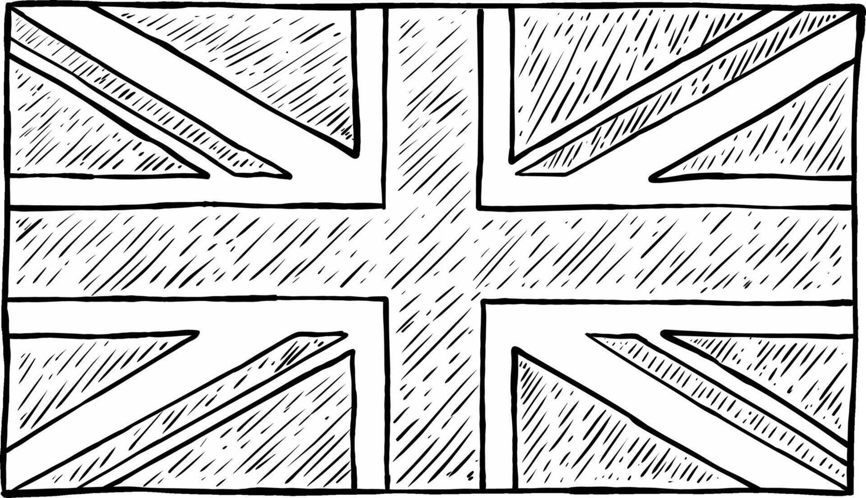 Sketch Illustration of the British Union Jack Flag vector
