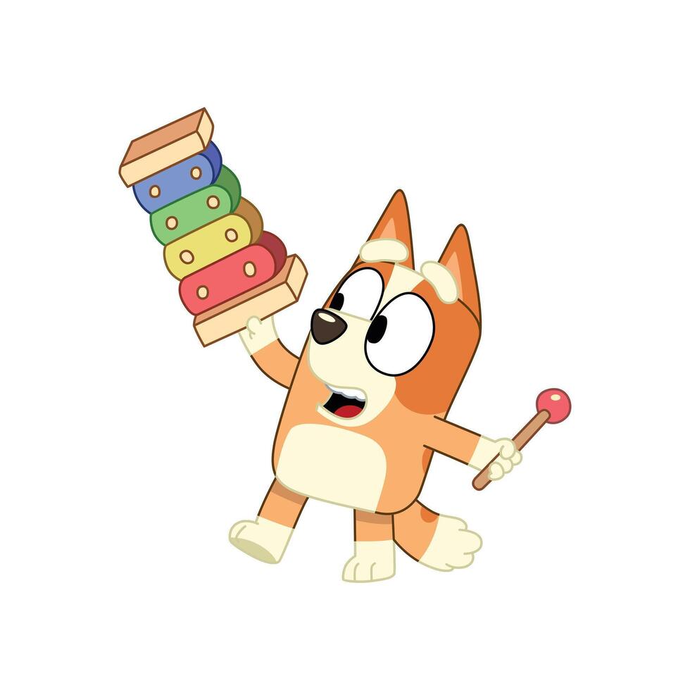 bingo and musical toys vector