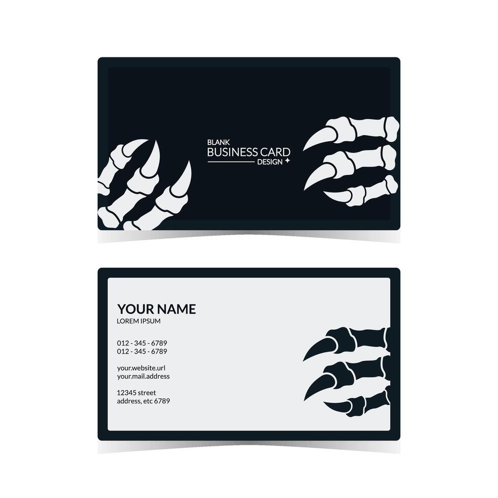 business card design with dark or horror themes vector