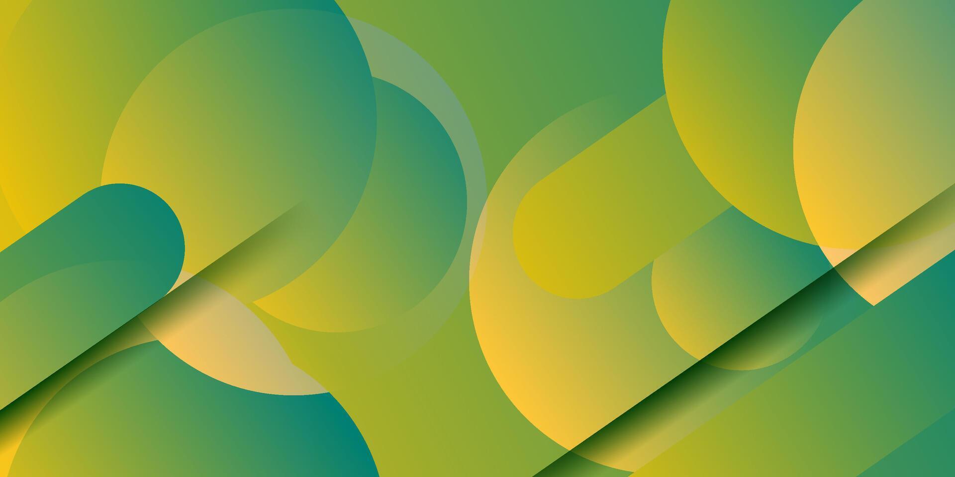 Green and orange gradient abstract background. Dynamic color shape pattern with circle element design. vector