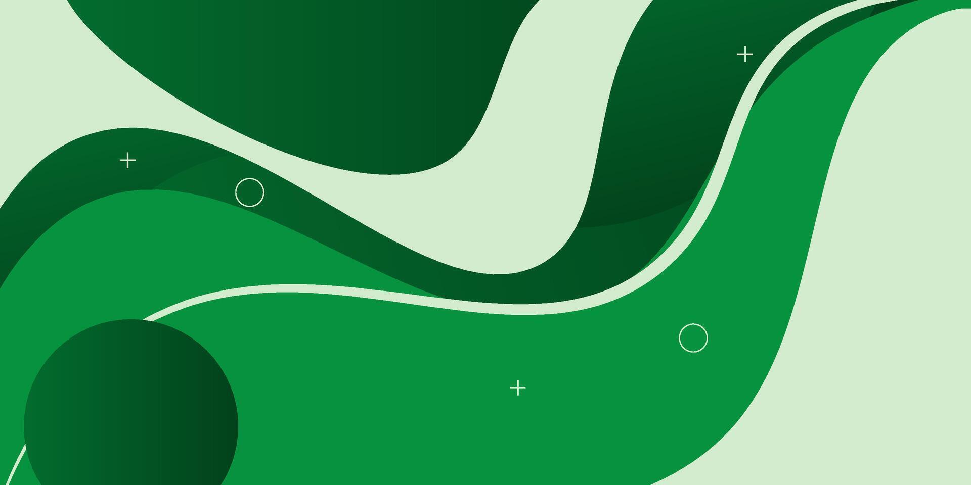 Abstract green wavy curved background. Simple and colorful natural patterned background design. EPS10. vector
