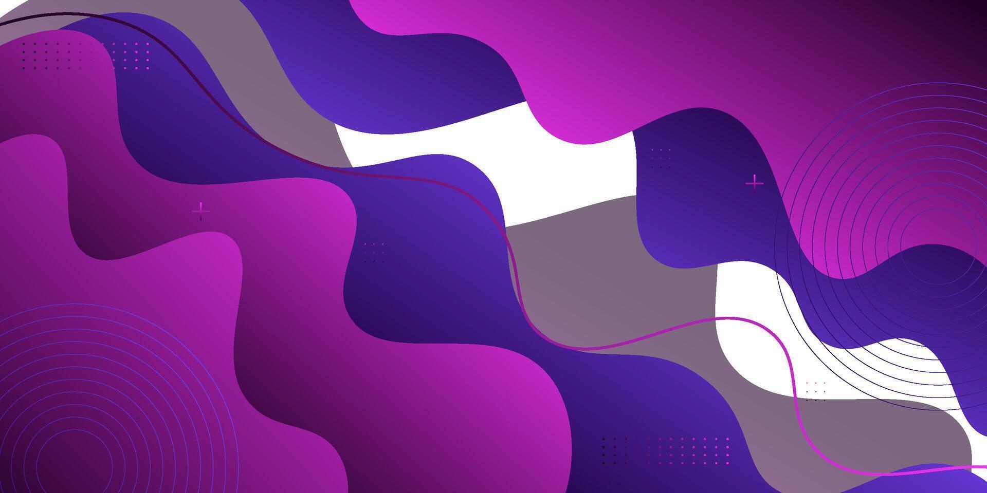 Abstract purple wave banner background. Simple wave pattern with fluid shapes on a bright white background. eps10. vector
