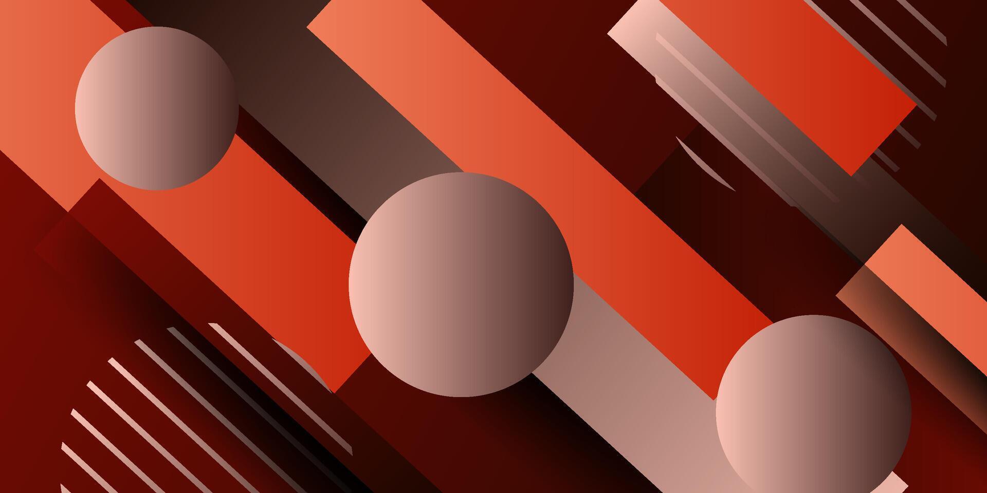 Abstract dark orange diagonal geometric 3D background. Overlapping square shapes with line pattern. Eps10 vector