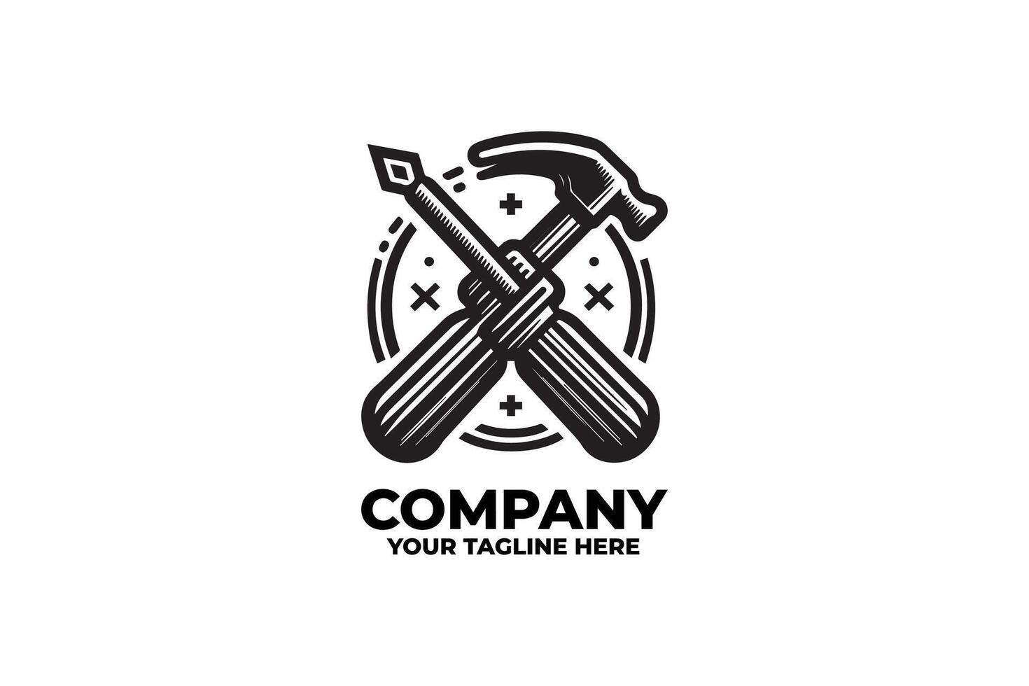 Monochrome Craftsmanship Badge Vintage Logo vector