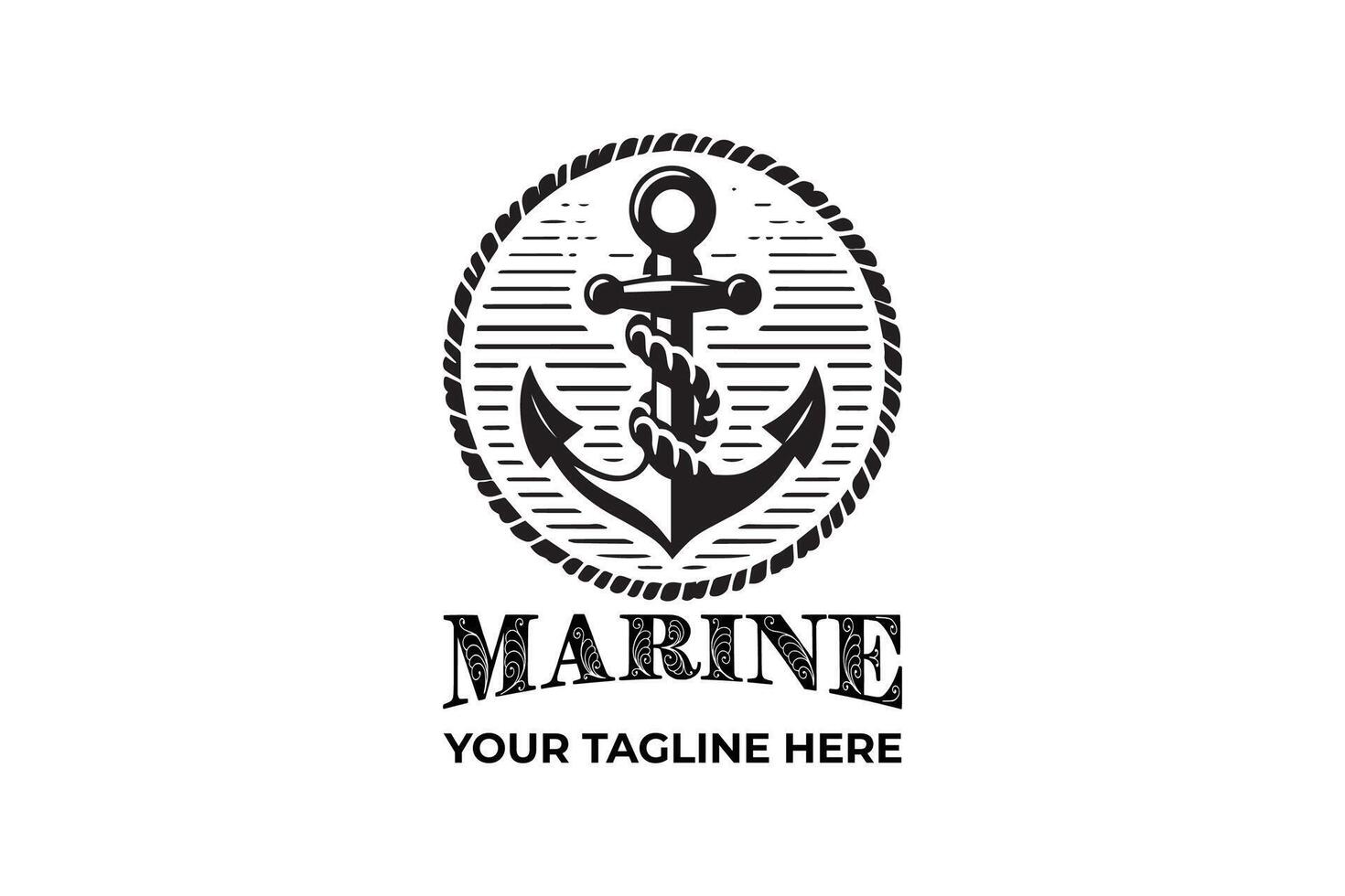Nautical Marine Emblem Design Logo vector