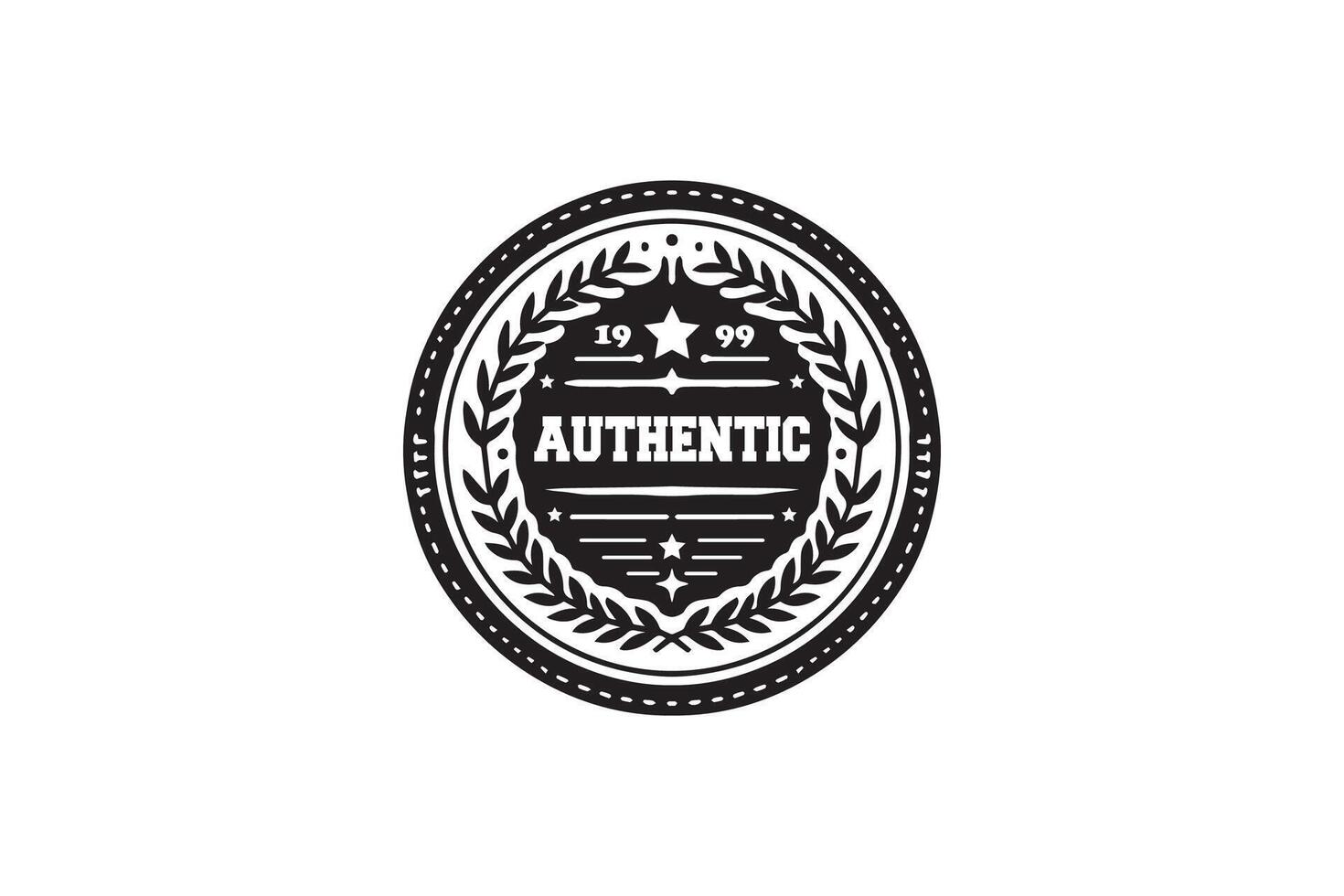 Vintage Prestige Monogram Logo Badge vector