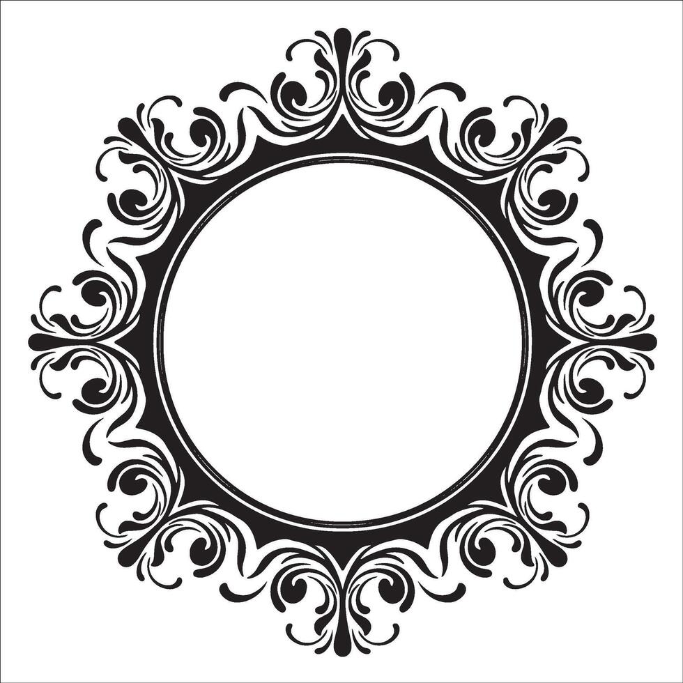 Vintage Round Frame for Stationery vector