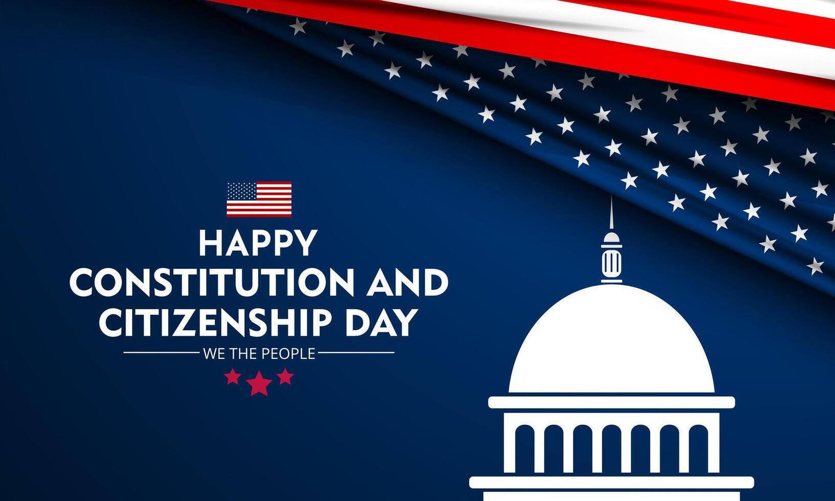 Happy Constitution and citizenship day United States Of America September 17TH illustration vector