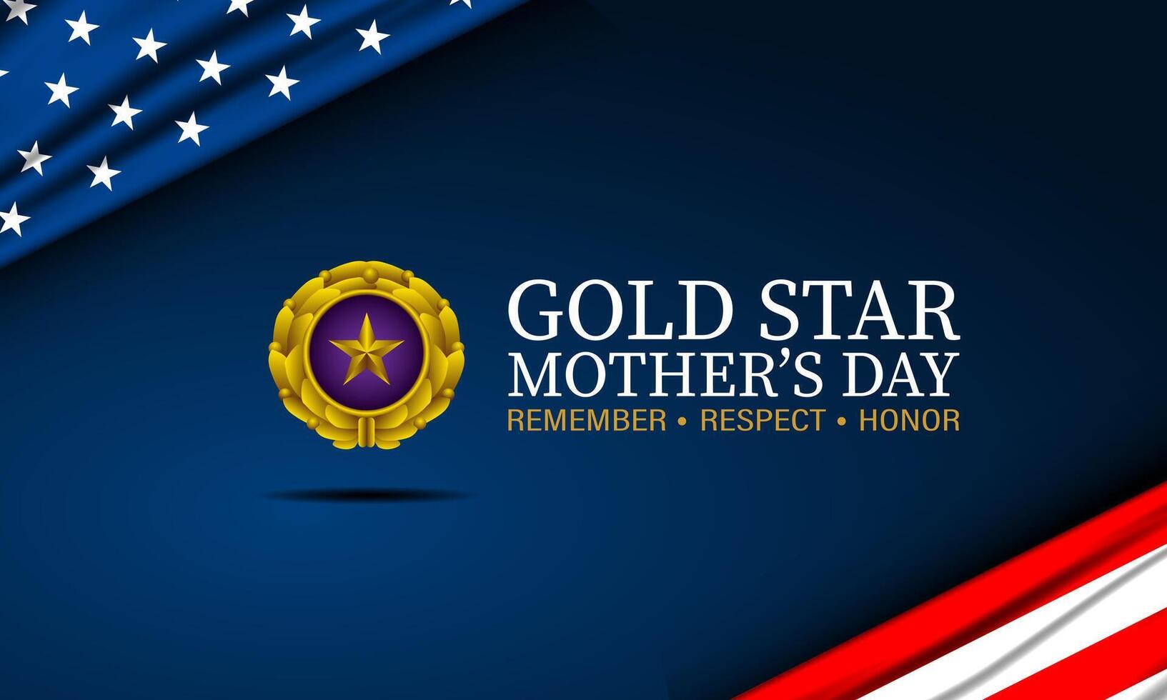 Gold Star Mother's Day emblem vector