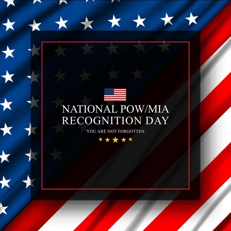 National POW/MIA Recognition Day banner vector