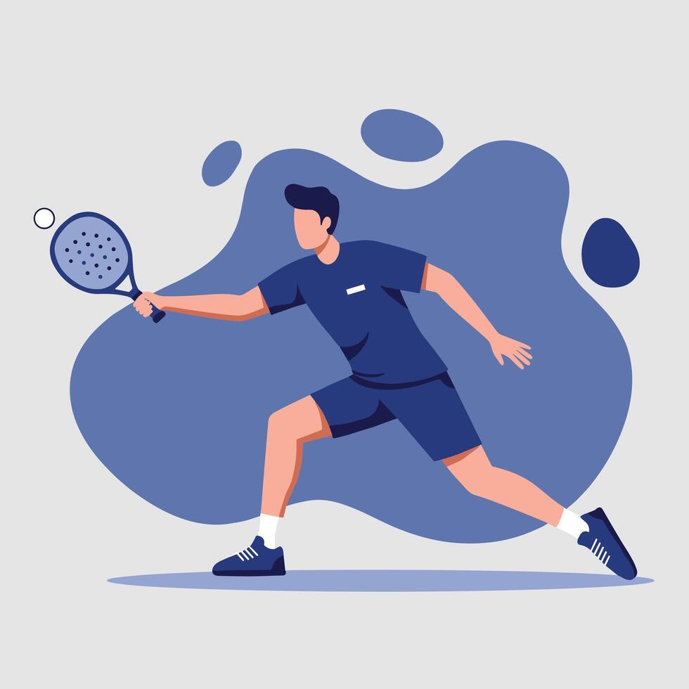 Man playing tennis illustration vector