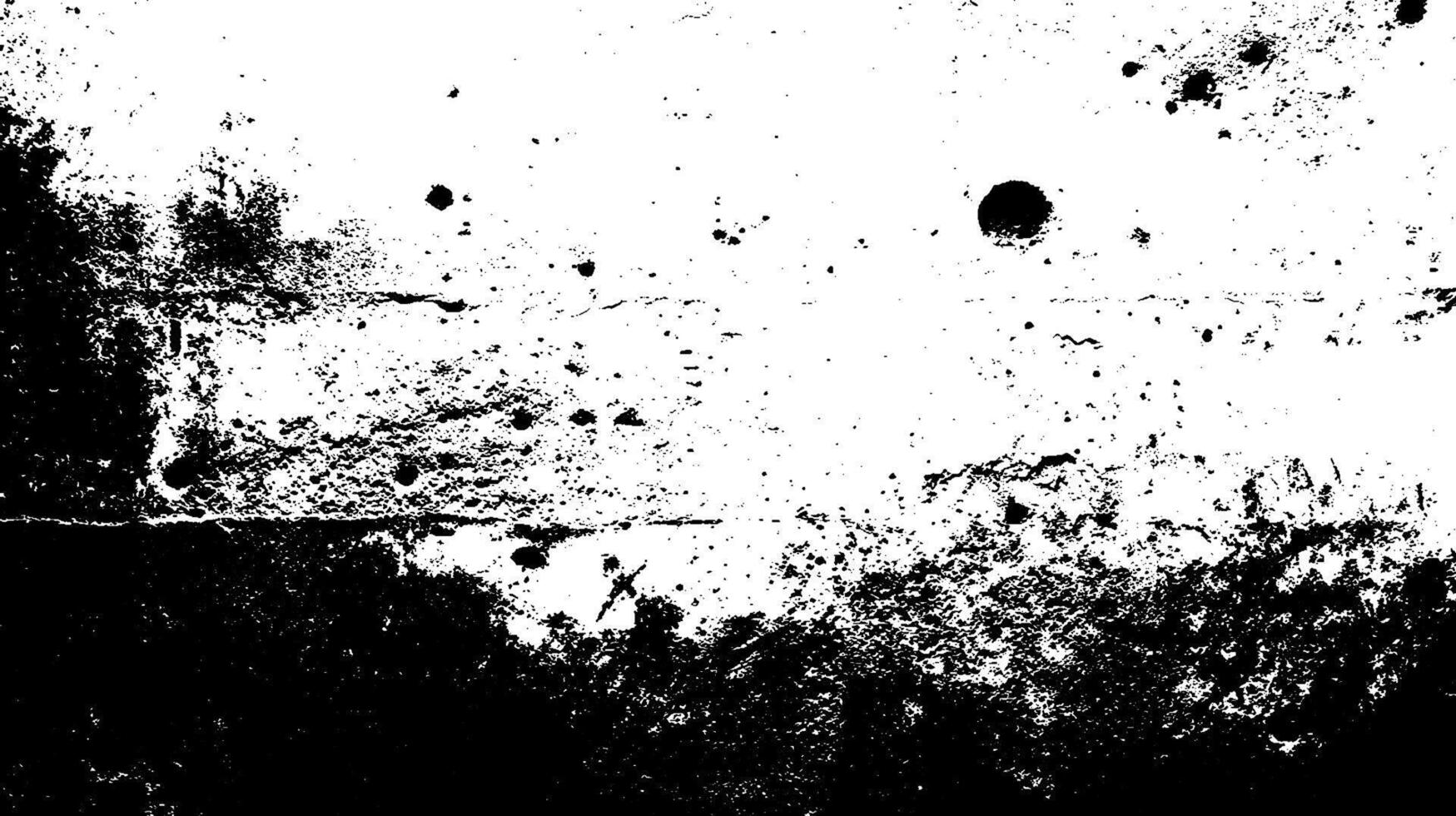 Grunge concrete wall texture with rough grain and splatter. High-contrast black and white illustration. vector