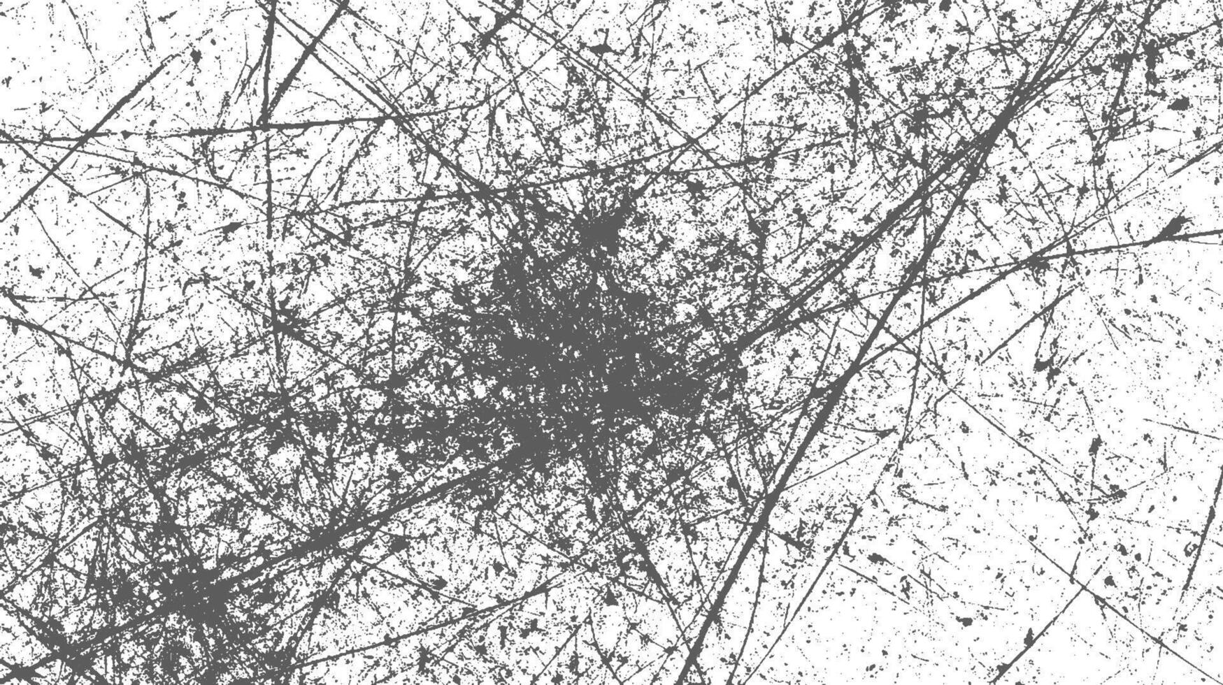 Abstract grunge texture with black and white high-contrast lines and splatters. Monochrome illustration with rough distressed vector