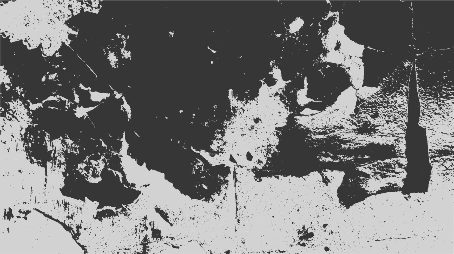 Abstract grunge texture with high-contrast black and white cracked surface. Distressed wall detail in a illustration background. vector