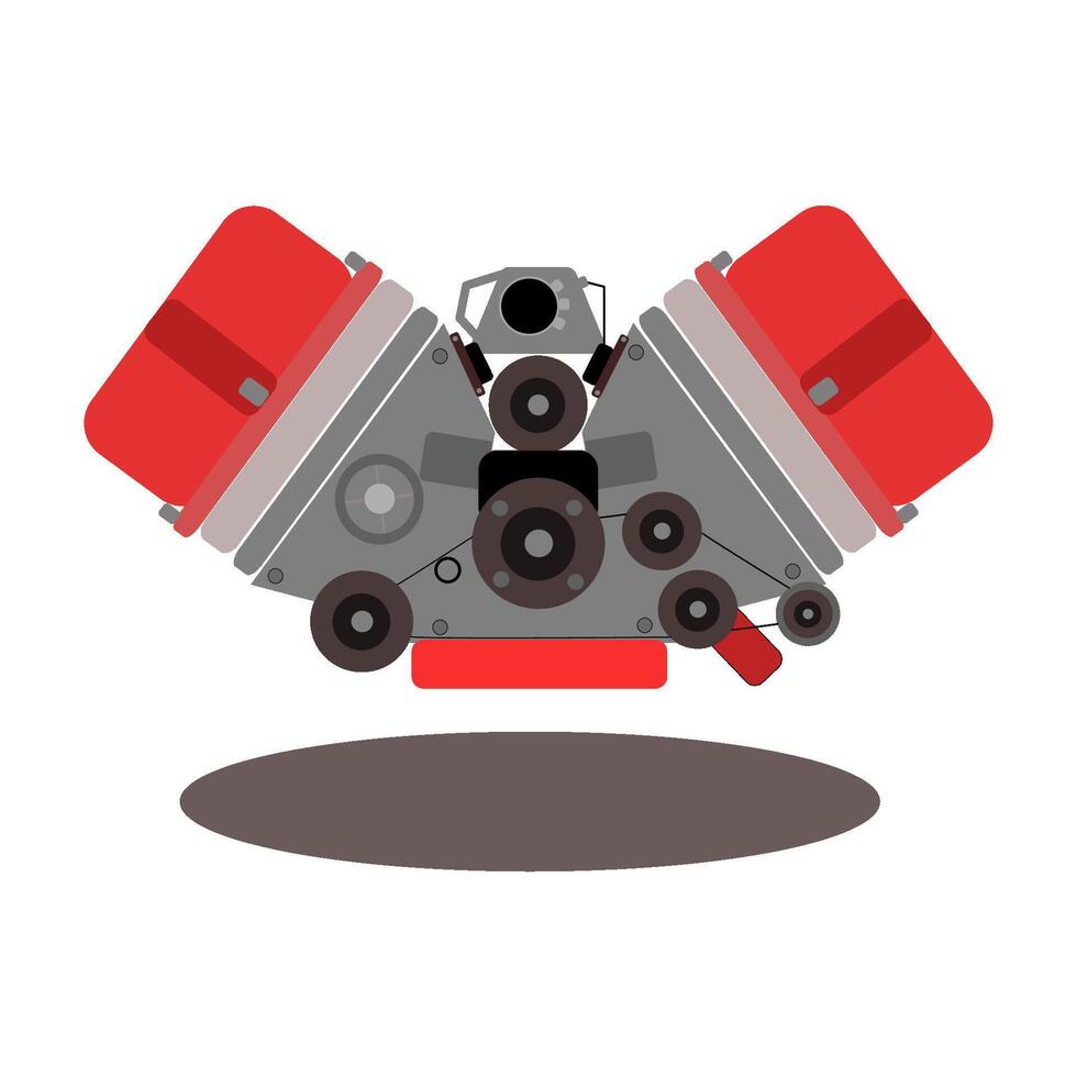 Two cylinder engine vector