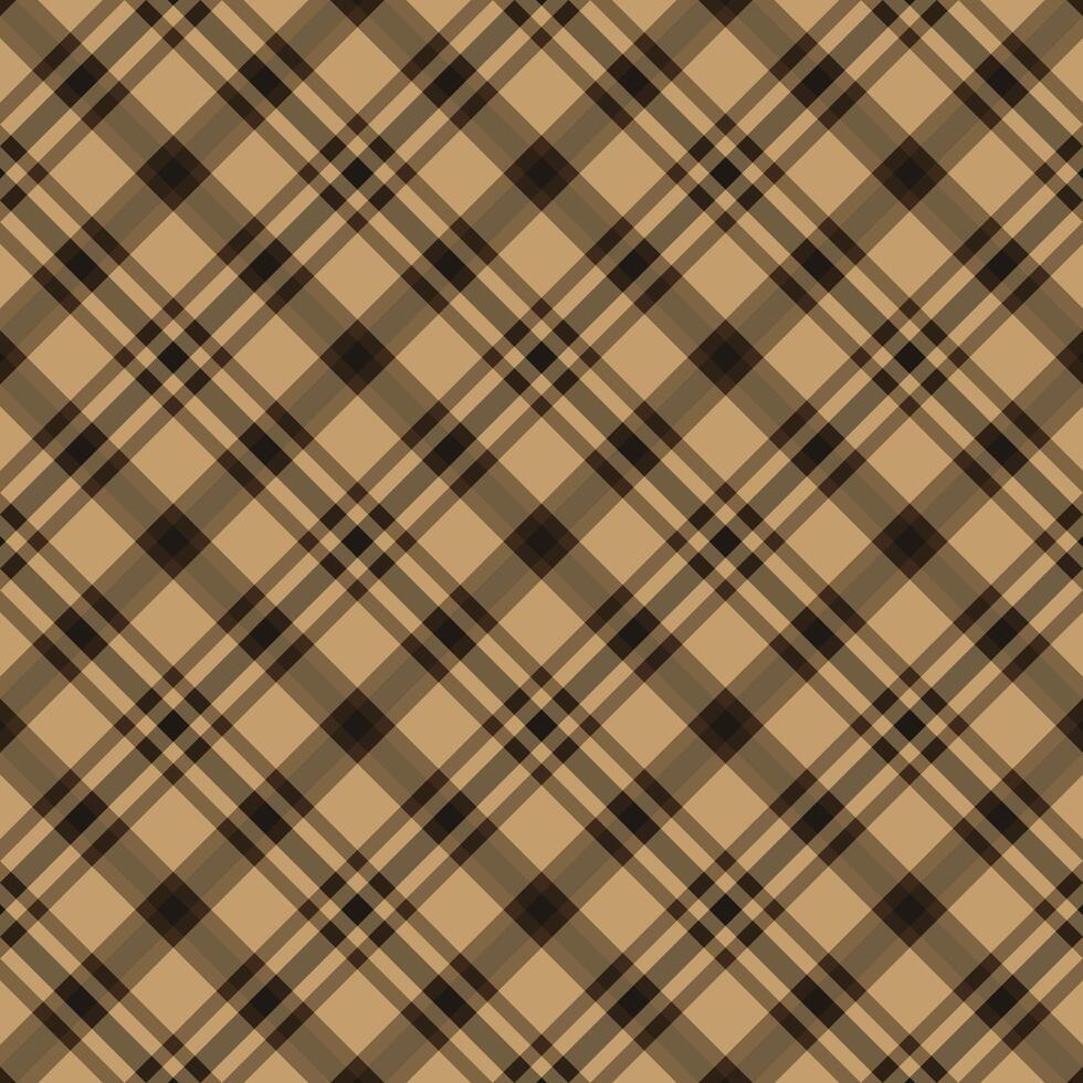 brown scottish tartan plaid checkered stripes flannel pattern background suitable for textile print vector