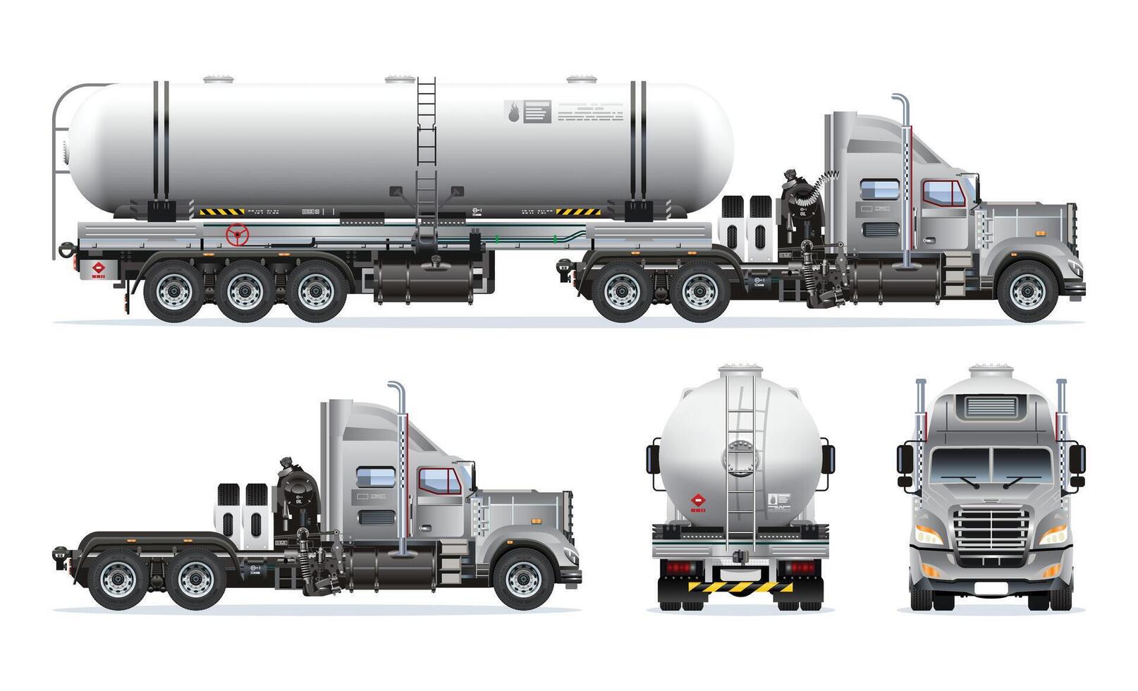 Fuel transport truck illustration vector