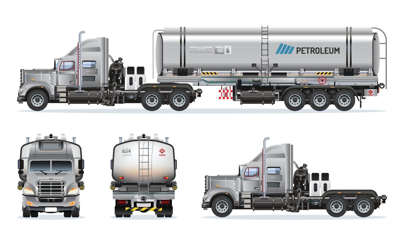 Illustration of a petroleum tank truck vector
