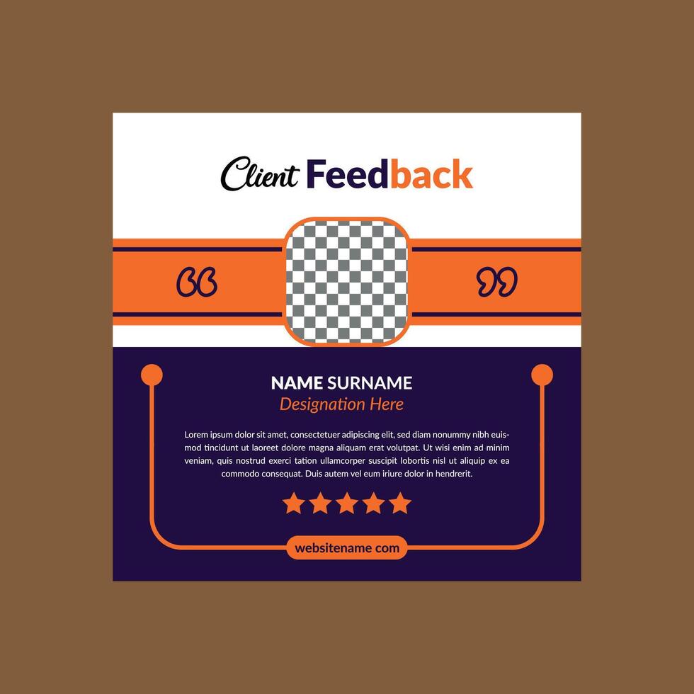 Modern Client Testimonial Layout. Creative Layout Display for Promotional Campaign. vector