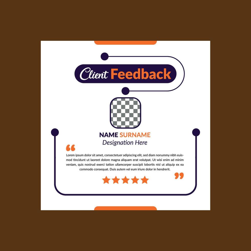 Modern Client Testimonial Layout. Artistic Layout Display for Promotional Campaign. vector