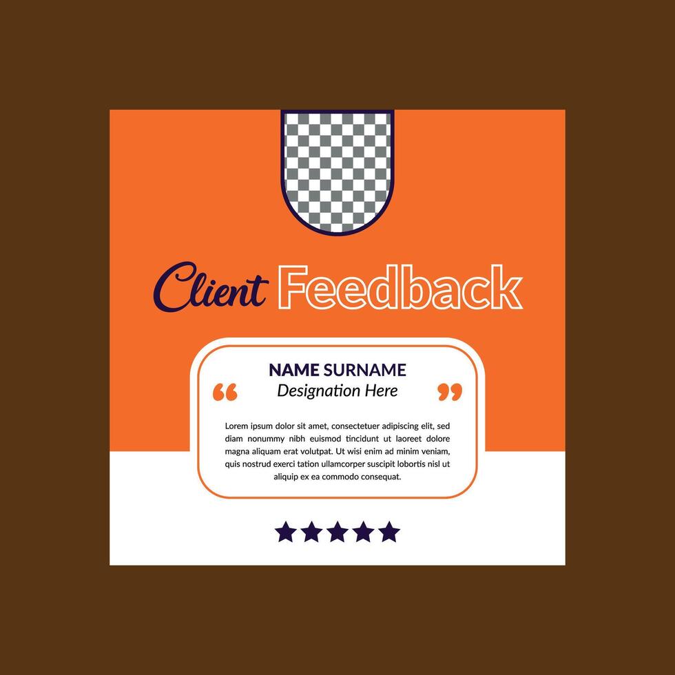 Modern Client Testimonial Layout. Abstract Layout Display for Promotional Campaign. vector