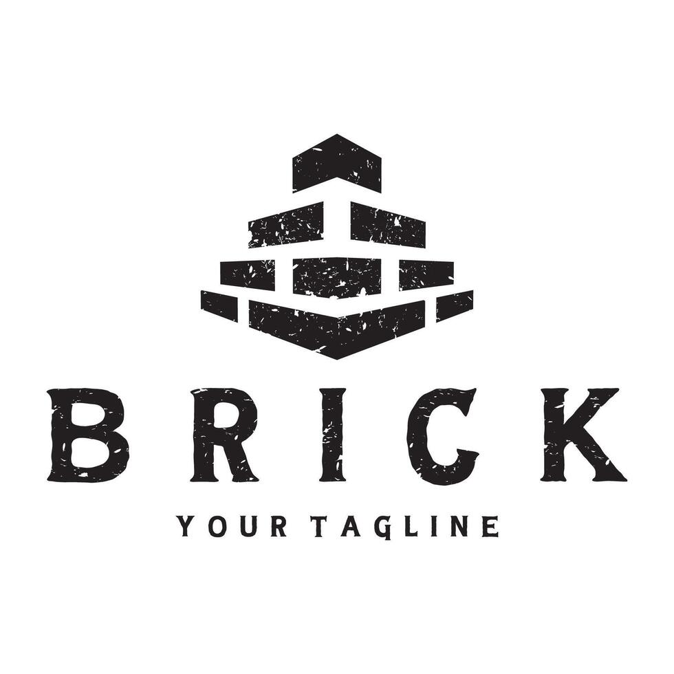 creative brick logo designs for buildings,architectural buildings, civil engineering, building materials shops vector