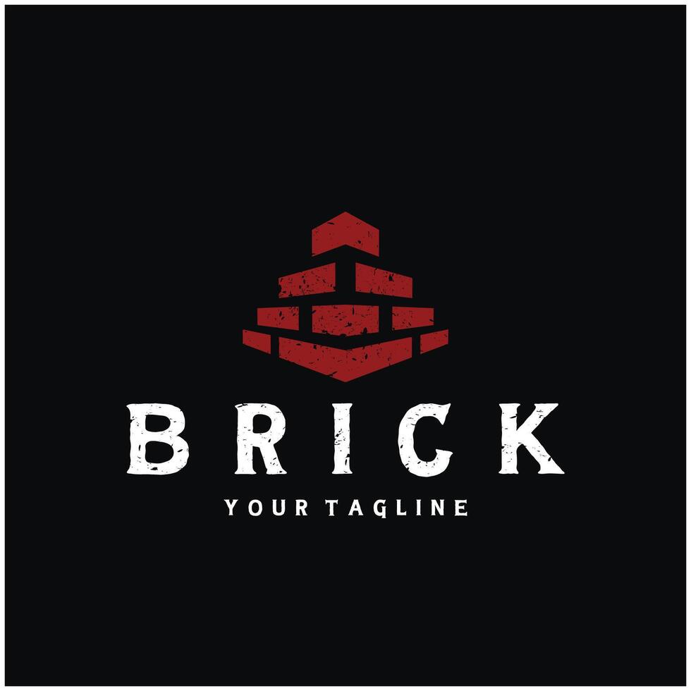 brick logo designs buildings, architectural buildings, civil engineering, building materials shops vector