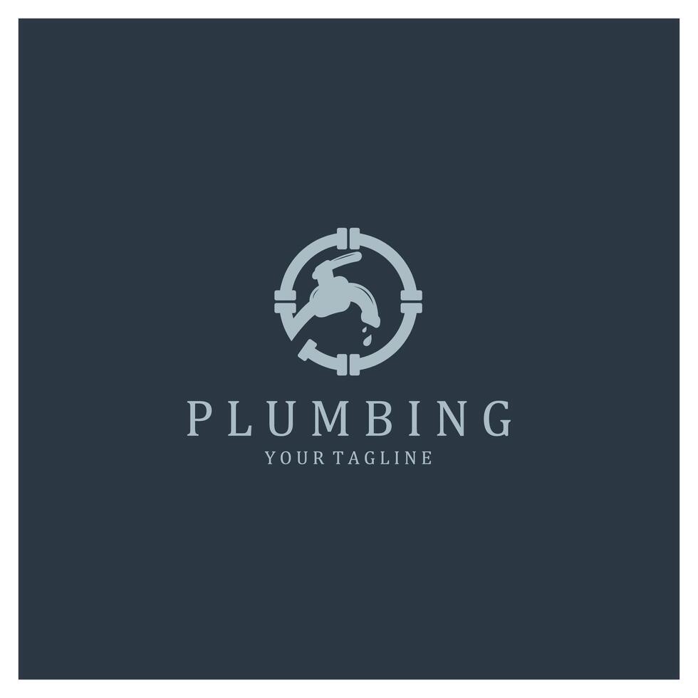 plumbing logo for water tap pipes for buildings , building stores, repair services, contractors, businesses, companies vector