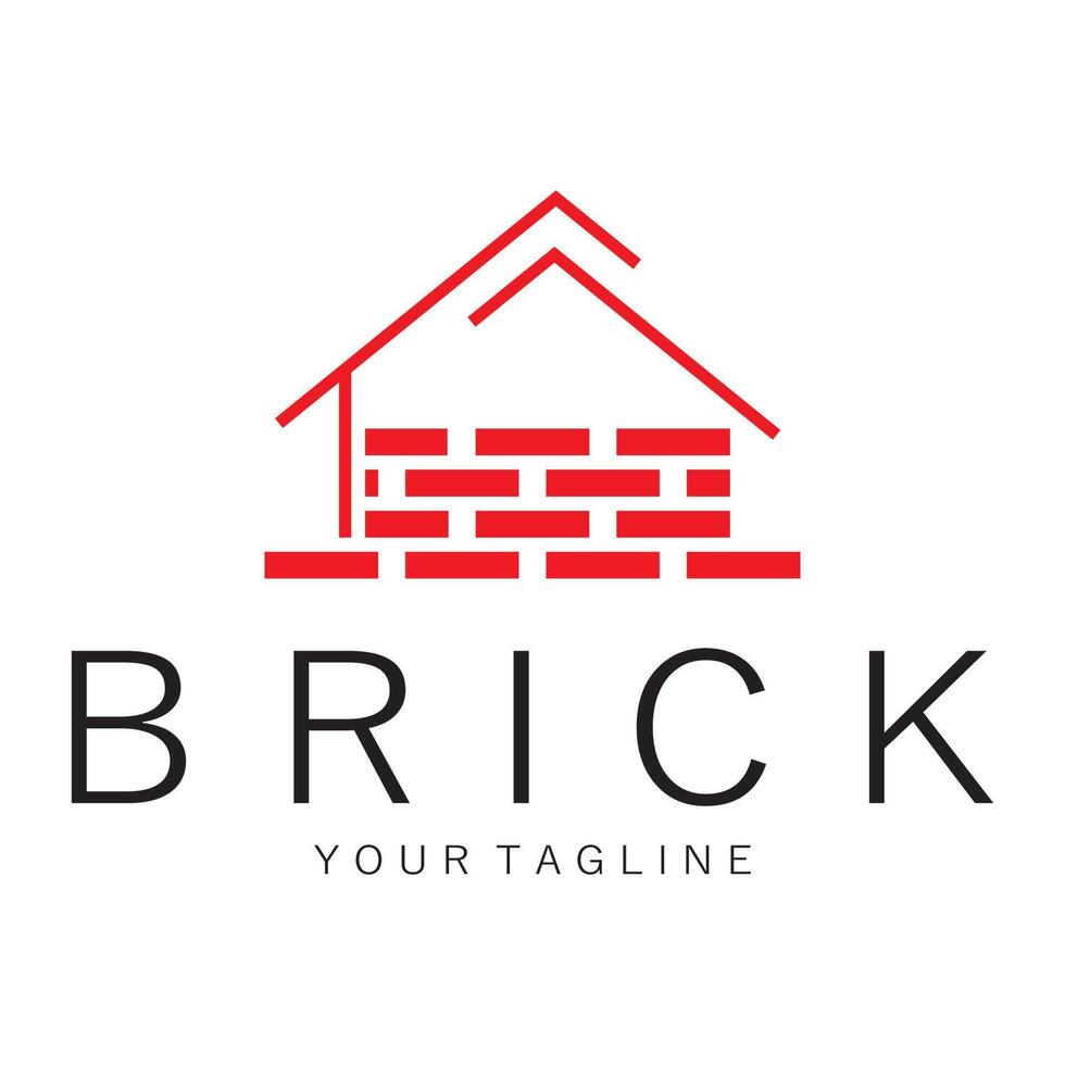 creative brick logo designs for buildings, architectural buildings, civil engineering,building materials shops vector