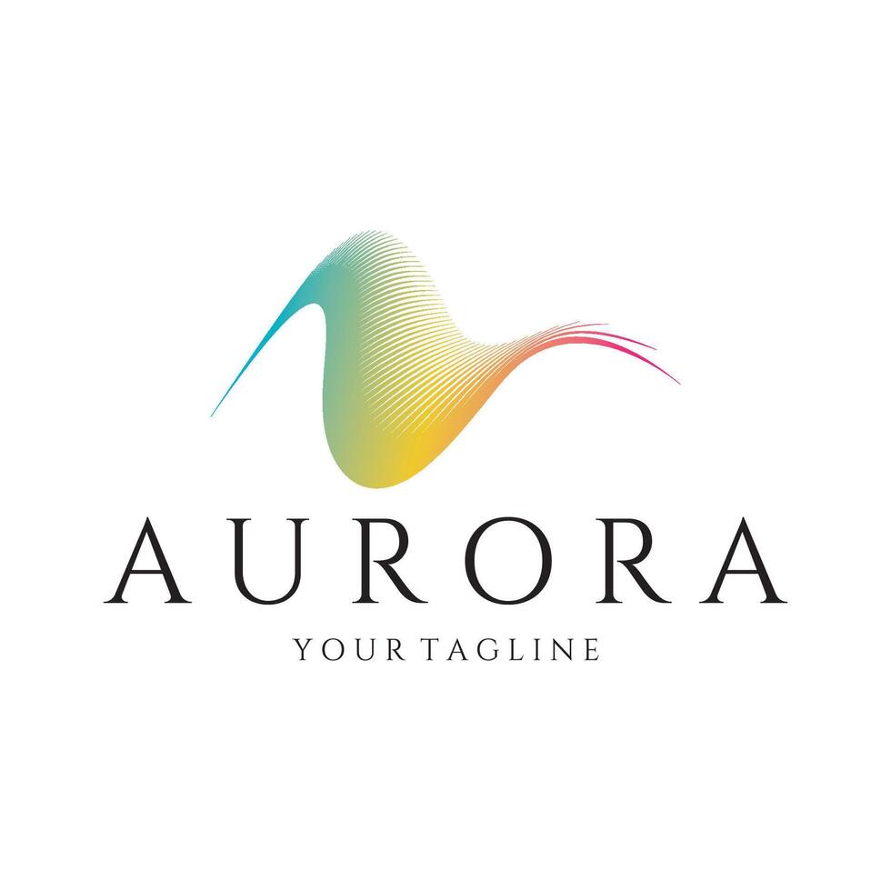 aurora logo design icon illustration template modern vector