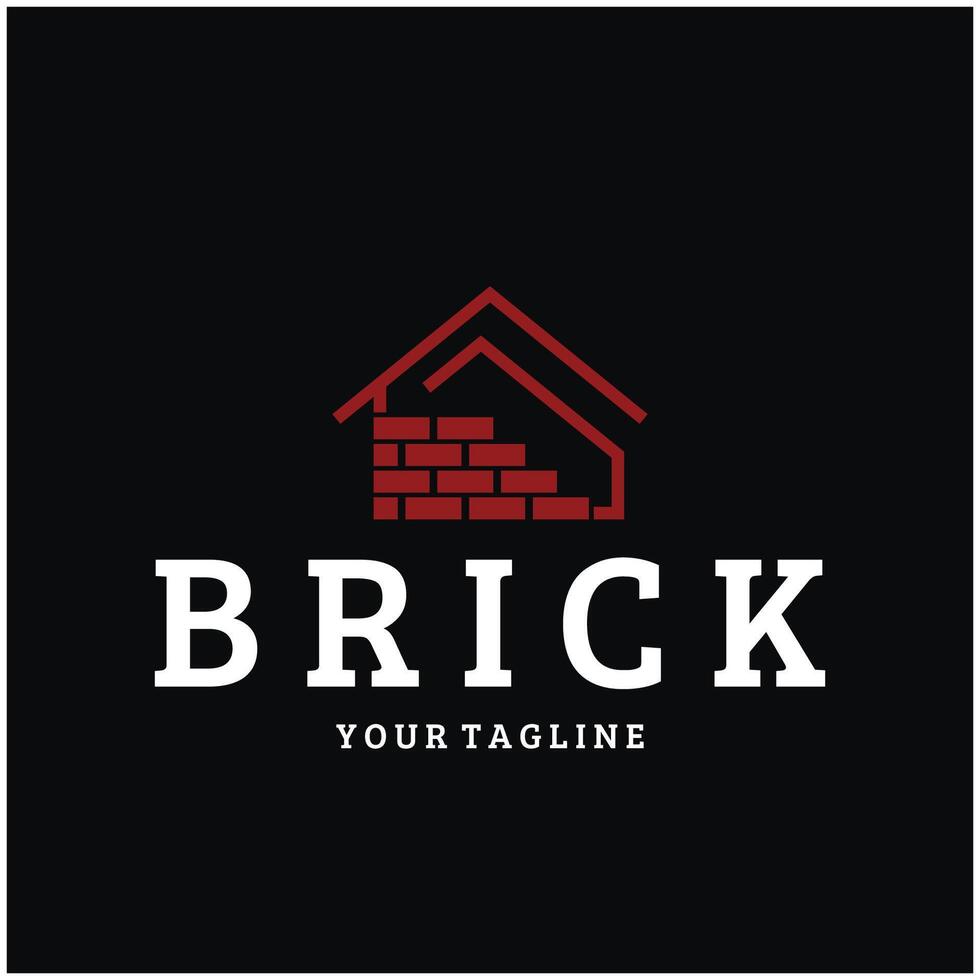 creative brick logo designs building, architectural buildings, civil engineering, building materials shops vector