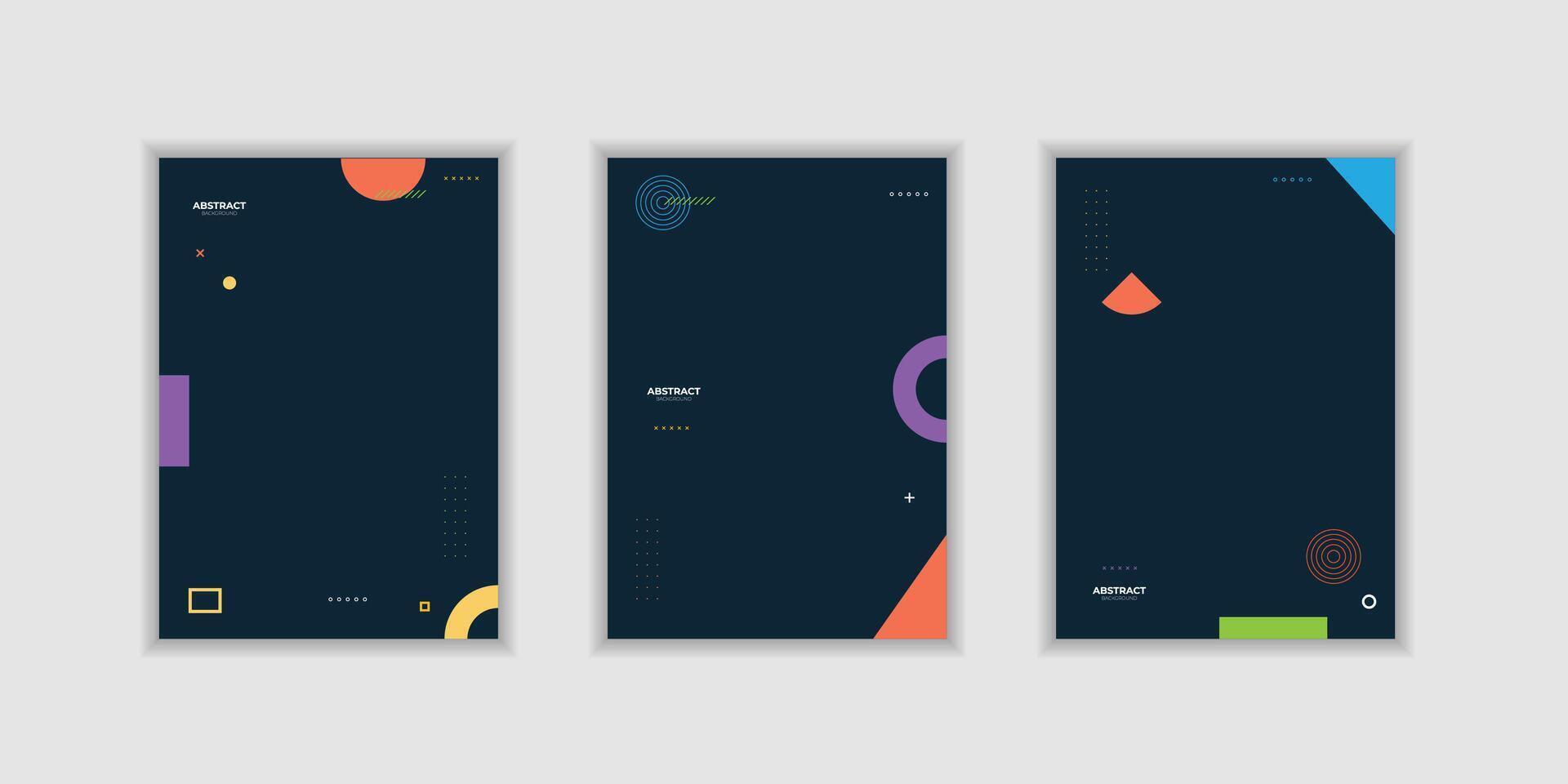 Set Placard with trendy geometric design. Modern template for Covers Voucher Posters Flyers and Banners illustration vector