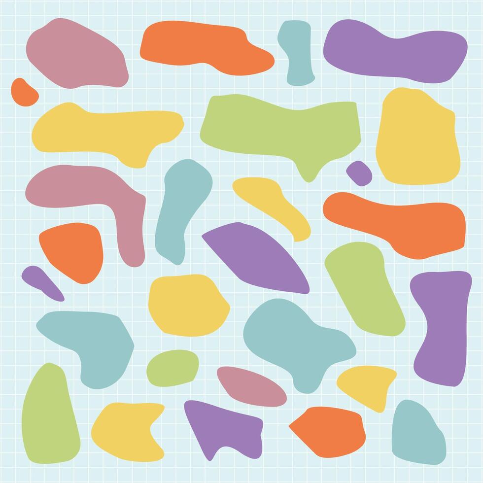 Modern Colorful abstract shapes in a seamless pattern illustration vector