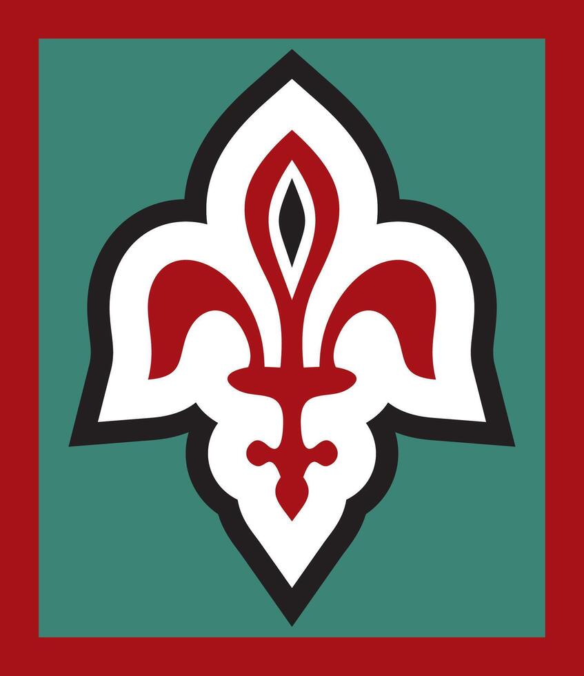 colored ancient Roman ornament elements. Classic European parts of patterns. Lilie and crown vector