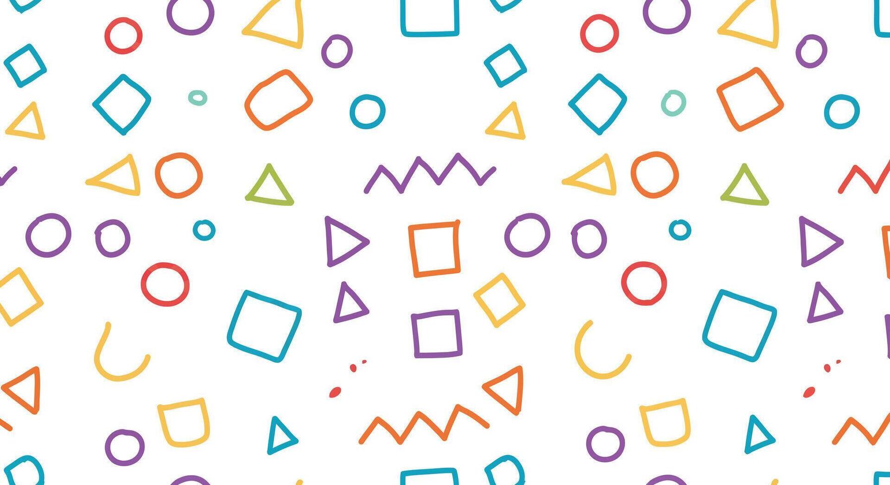A colorful pattern with geometric shapes and shapes vector