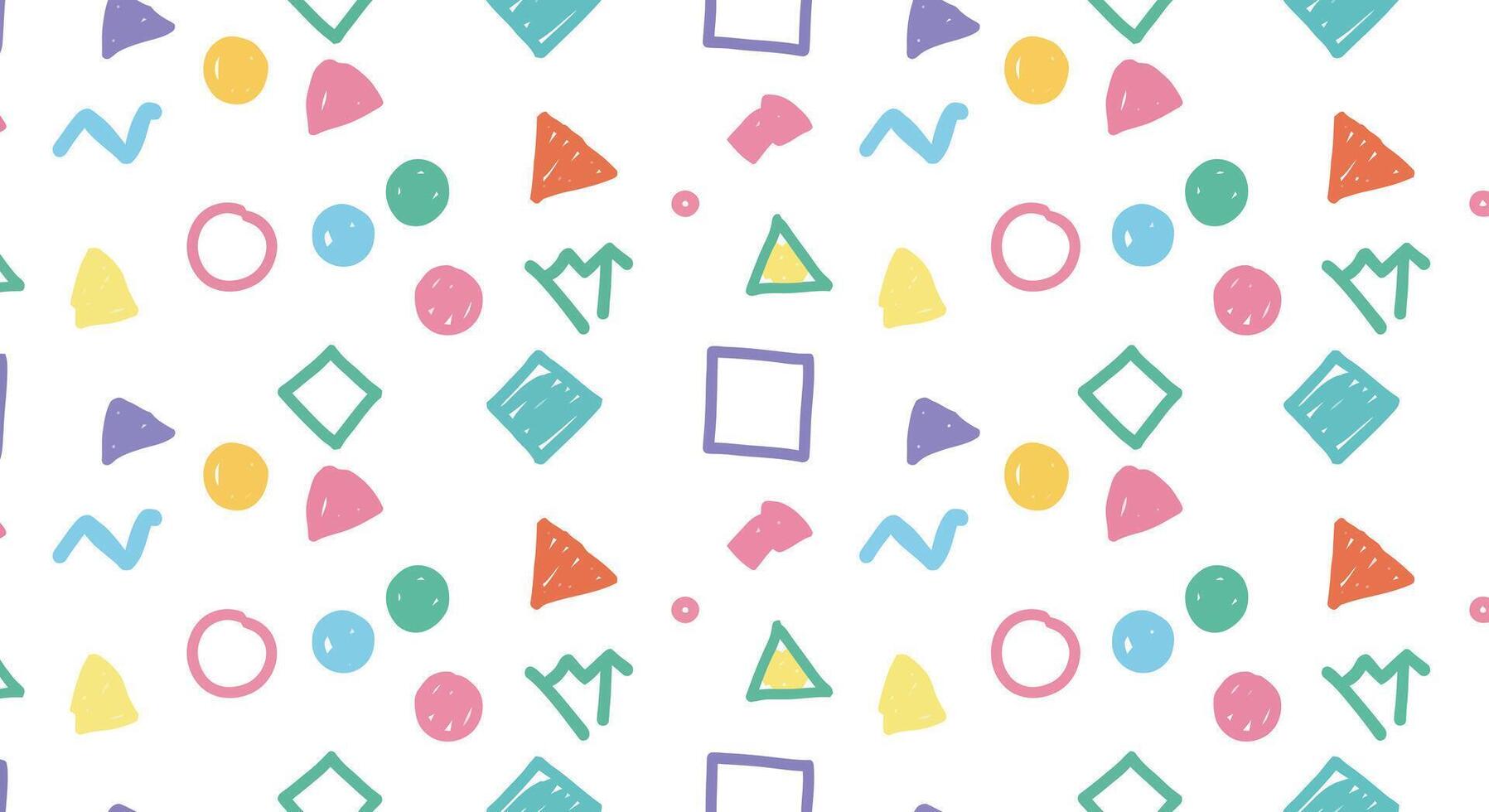 A colorful pattern with shapes and colors vector
